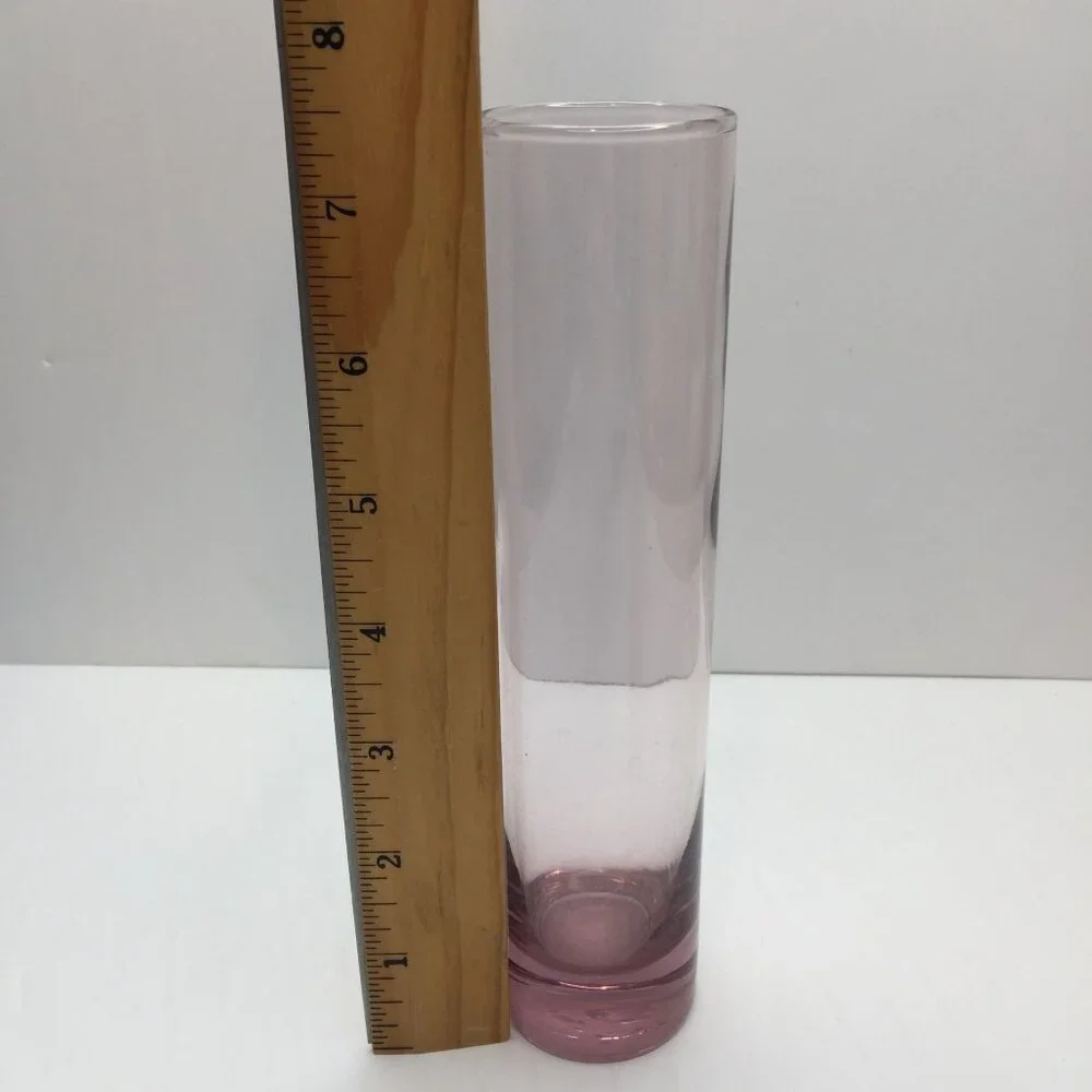 Vintage Set of 3 Libbey Amethyst Glass Bud Vases Home Bathroom Decor 10.5